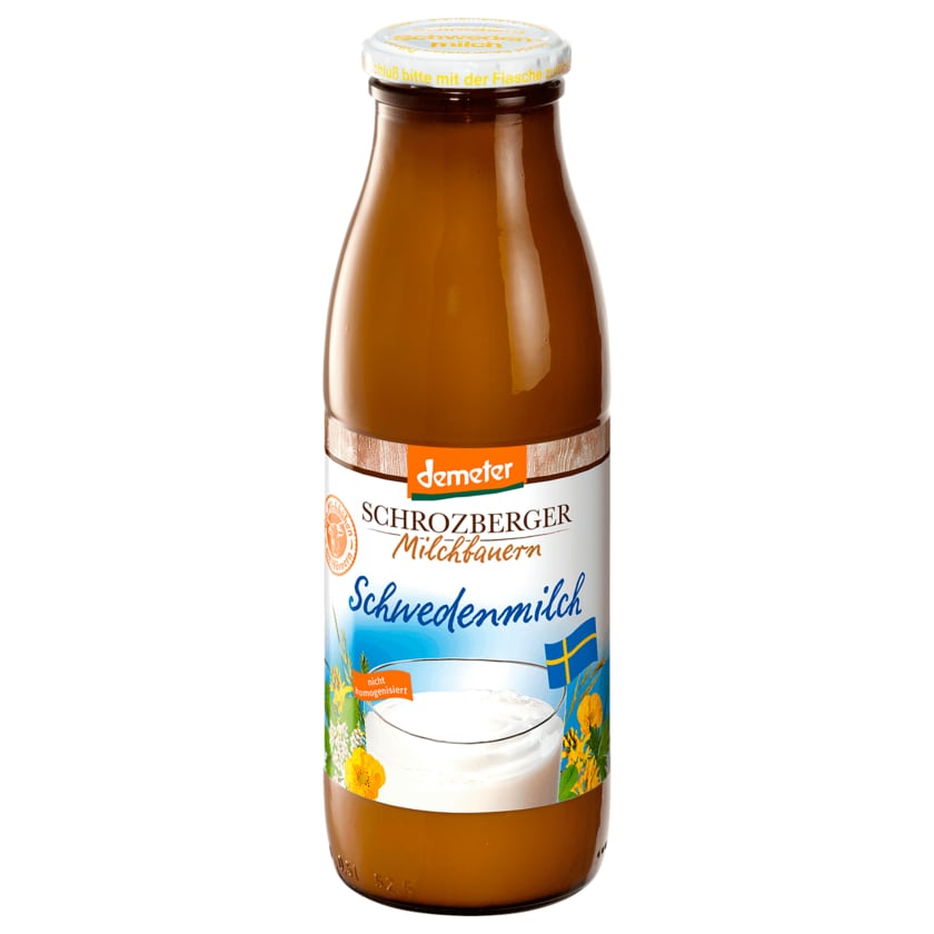 Schrozberger Milchbauern Bio Demeter Schwedenmilch 3,5% 0,5l